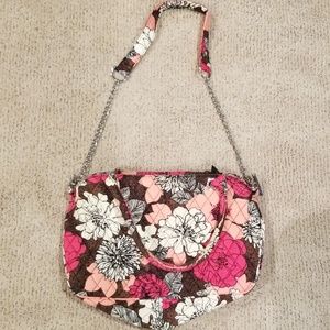 Vera Bradley Shoulder Purse in Mocha Rouge Pattern